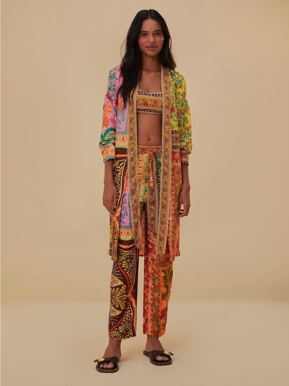 Multicolor Mixed Scarves Chemise